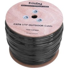 Frisby FNW-CAT624 Cat6 Utp 23AWG Outdoor Kablo Siyah (305M)