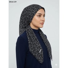 Eyfel Eşarp Eyfel Desenli Dimi Pamuk Eşarp (Siyah - Beyaz Serisi) 1014-119