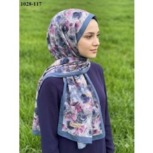 Belinda Scarf Bambu Kraş Pamuk Şal (Indigo) 1028-117