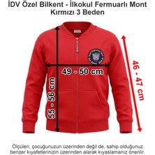 Idv Özel Bilkent - Ilkokul Fermuarlı Mont Kırmızı 3 Beden