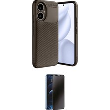 Marsilyan™- Honor 400 Kılıf Eksen Form Prime - Siyah 3D Antistatik Hayalet Cam Ekran Koruyucu