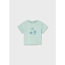 Mayoral Kız Bebek Cherie Desenli Tişört Mint 105