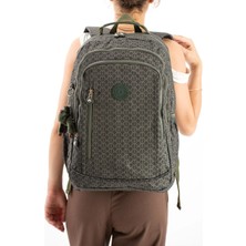 571 Collections Çanta Ultra Hafif Çok Cepli Su Geçirmez Sırt Çantası Unisex Desenli Yeşil (Model: 571-1D)