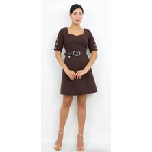 Dorne Moda Kemer Detaylı Mini Elbise