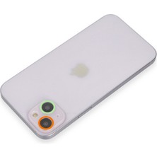 Bezos iPhone 13 Renkli Kamera Lens Koruma Cam - Turuncu-Yeşil