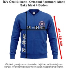 Idv Özel Bilkent - Ortaokul Diagonal Fermuarlı Mont Saks Mavi 4 Beden