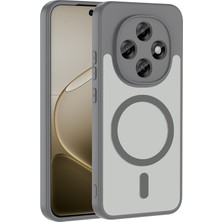 Gpack Oppo A6 Pro Kılıf Babet Magsafe Kablosuz Şej Şarj Özellikli Silikon Gri