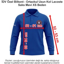 Idv Özel Bilkent - Ortaokul Uzun Kol Polo Yaka  Saks Mavi Xs