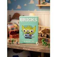 Ubin Shop Yeşil Uzaylı Mini Yapım Blok Figürü | Koleksiyonluk Blok Oyuncak Seti | Dekoratif Hobi Modeli 14+