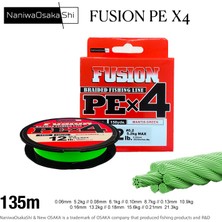 Naniwaosakashi Fusion 4x 135MT 0,21MM Mantis Green