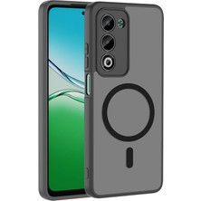 Gpack Oppo A5 Kılıf Babet Magsafe Kablosuz Şej Şarj Özellikli Silikon Siyah