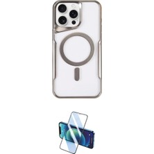 Marsilyan™- iPhone 15 Pro Max Kılıf Yadigar Klasik Özel Seri - Siyah 3D Antistatik Seramik Nano Ekran Koruyucu