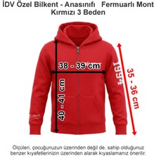 Idv Özel Bilkent - Anasınıfı Fermuarlı Okul Sweatshirt Kırmızı 3 Beden