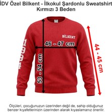 Idv Özel Bilkent - Ilkokul Şardonlu Sweatshirt Kırmızı 3 Beden