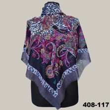 Soft İpek Soft Ipek Etnik Desenli Flamlı Kotton Eşarp 408-117