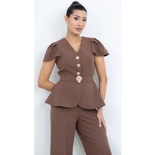 Dorne Moda Düğme ve Kemer Detaylı Premium Takım - Düğün - Mezuniyet - Ofis Şıklığı