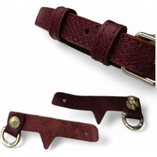 Alisa Bag Xs Pouch Bordo(Pomegranate) Hakıkı Derı Askı Setı
