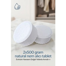 GBMOTİON Gbmotion, 2X500 Gram - Naturel Kokusuz, Nem Alıcı Rutubet ve Küf Önleyici Yedek Tablet