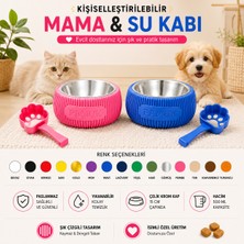 Arvina Atelier Kişiselleştirilebilir Isimli Mama ve Su Kabı | Paslanmaz Çelik Kaplı 15 cm Evcil Hayvan Mama Kabı