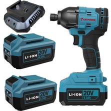 Catpower 4222 Akülü Torklu Vidalama Li-Ion 20 V+(4.0 Ah 2 Akü, Hızlı Şarj Cihazı)