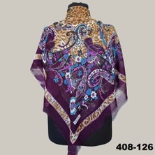 Soft İpek Soft Ipek Etnik Desenli Flamlı Kotton Eşarp 408-126