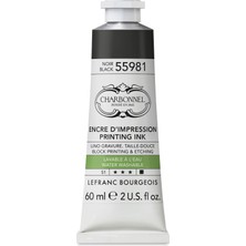 Lefranc&Bourgeois : Charbonnel : Su Bazlı Baskı & Gravür Mürekkebi : 60 ml : Black 55981