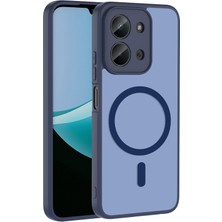 Gpack Xiaomi Redmi 15C Kılıf Babet Magsafe Kablosuz Şej Şarj Özellikli Silikon Lacivert
