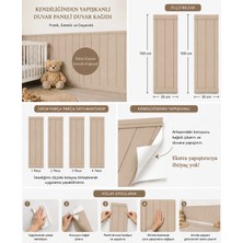 Kanvassepetinet Kendinden Yapışkanlı Mavi Duvar Paneli Duvar Kağıdı Çocuk Odası Kolay Uygulama 100X35 Dekoratif Stil