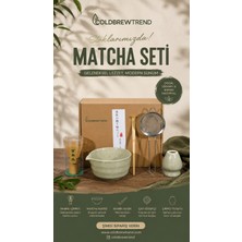 Cold Brew Trend By Uğur Çadırcı Matcha Seti - Porselen Çırıpıcı Whisk Matcha Scoop Matcha Kasesi ve Whisk Tutucu 5 Parça Set