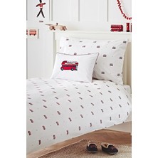 The White Company London Bus Pamuklu Çocuk Tek Kişilik Nevresim Takımı