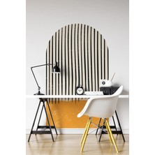 Kanvassepetinet Kendinden Yapışkanlı Kalın Kanvas Dokulu Bauhaus Geometrik Sanat Duvar Kağıdı , Kolay Uygulama