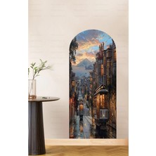 Kanvassepetinet Kendiliğinden Yapışkanlı Kalın Kanvas Dokulu Dekoratif Bohem Art Soyut Duvar Kağıdı Duvar Stickerı