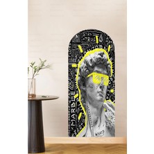 Kanvassepetinet Kendiliğinden Yapışkanlı Kalın Kanvas Dokulu Dekoratif Bohem Art Soyut Duvar Kağıdı Duvar Stickerı