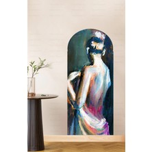 Kanvassepetinet Kendiliğinden Yapışkanlı Kalın Kanvas Dokulu Dekoratif Bohem Art Soyut Duvar Kağıdı Duvar Stickerı