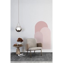 Kanvassepetinet Kendiliğinden Yapışkanlı Kumaş Kanvas Dokulu Duvar Kağıdı Bohem Oval Boho 3'lü Duvar  Tek Parça