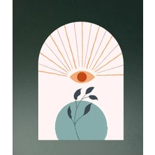 Kanvassepetinet Kendiliğinden Yapışkanlı Kalın Kanvas Dokulu Dekoratif Bohem Art Soyut Duvar Kağıdı Duvar Stickerı