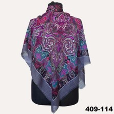 Soft İpek Soft Ipek Etnik Desenli Flamlı Kotton Eşarp 409-114