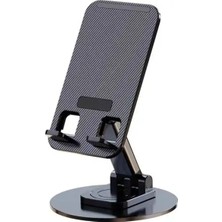 Empressco Esnek Metal Telefon ve Tablet Tutucu, Siyah, Masaüstü, 360° Dönebilen
