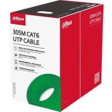 Dahua PFM920I-6UN-C Utp Cat6 305M Uzun Mesafeli Iletim Cat6 Iç Ortam Kablo Yeşil