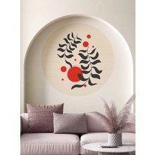 Kanvassepetinet Kendiliğinden Yapışkanlı Kalın Kanvas Dokulu Dekoratif Bohem Art Soyut Duvar Kağıdı Duvar Stickerı