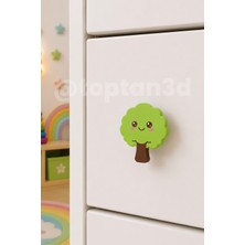 Toptan3D (5 Cm) Sevimli Ağaç Dolap Kulpu, Mobilya Kulbu - Çocuk Oda Aksesuarı, Ağaç Kulp (Kulp Vidası Dahildir)
