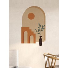 Kanvassepetinet Kendiliğinden Yapışkanlı Kalın Kanvas Dokulu Dekoratif Bohem Art Soyut Duvar Kağıdı Duvar Stickerı