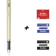 Scrikss Primeo Dolma Kalem Kiwi & Kırmızı - Mavi - Siyah Kartuş Set