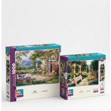 Farbu Oyuncak Hayal Bahçesi ve Botanik Bahçesi Ikili Set - 1000 + 500 Parça Ikili Puzzle Seti