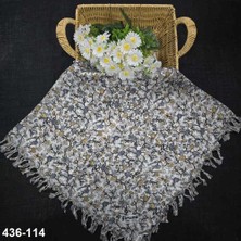 Firuze Eşarp Firuze Desenli Sökme Boncuklu Eşarp 436-114