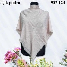 Soft İpek Soft Ipek Düz Renk Flamlı Pamuk Eşarp (Açık Pudra) 937-124