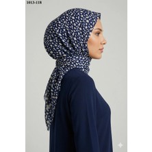 Eyfel Eşarp Eyfel Desenli Dimi Pamuk Eşarp (Lacivert- A. Vizon Serisi) 1013-118