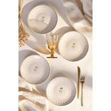 Keramika Bella Natura Pasta Tabağı 20 cm 4 Adet 23975-76-77-78