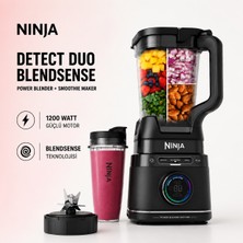 Ninja Detect Duo Blendsense Power Blender Smoothie Maker 1200W 2.1 L Sürahili 2 x 700 ml Taşınabilir Bardaklı Akıllı Blender Siyah