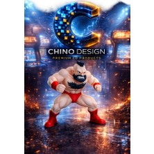  zangief street fighter / renkli özel 3d üretim zangief 90 lar atari oyun / chibi 20-22cm